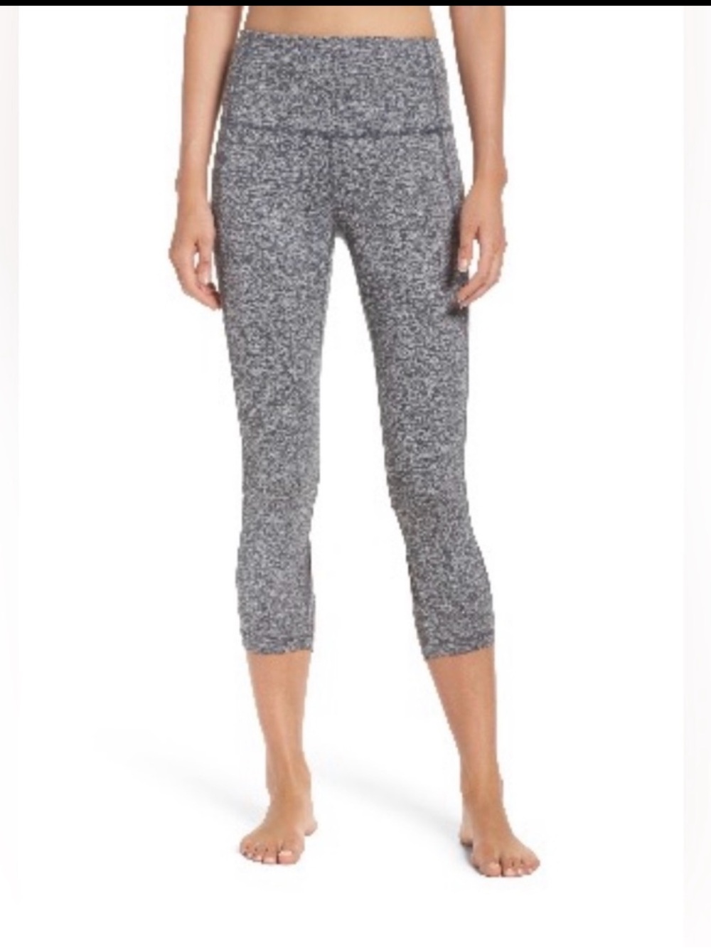 Zella Live In Starscape High Waist Crop Leggings Gray Size Large